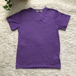 ALTERNATIVE EARTH The Keepsake Purple V Neck Shirt Sz S
